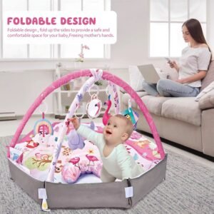 3 in 1 happy place baby playmat with hanging stuffed toys