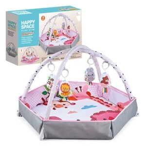 3 in 1 happy place baby playmat with hanging stuffed toys