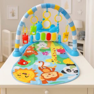 Comfort baby play mat with a musical piano gym