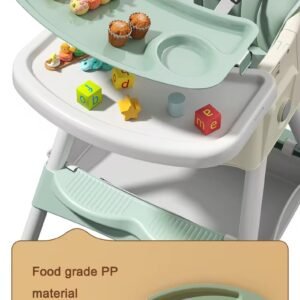 Foldable 2 in 1 Baby Dining Highchair with removable toy bar