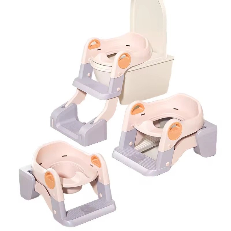 3-In-1 Toilet Potty Trainer Seat With A Ladder 3-In-1 Toilet Potty Trainer Seat With A Ladder