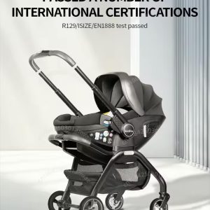 Kidilo 3-in-1 baby stroller, baby safety car seat, newborn baby sleeping basket, portable (0-18 kgs)