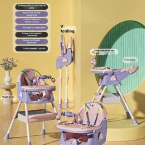 Baby Feeding chair and table 2 in 1 Multifunctional with removable toy bar