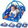 5 in 1 Educational activity Baby playmat gym and ball pit with hanging stuffed toys