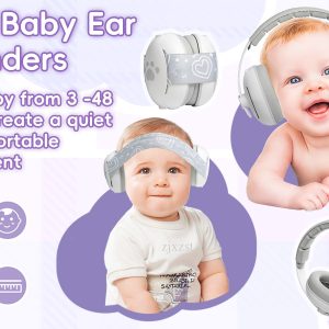 Baby Noise Reduction Ear Muff,Safety Hearing Ear Muff - Noise Cancelling Passive Adjustable Comfort, Portable Ear Muffs for Babies and Toddlers up to 48 months