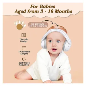 Baby Noise Reduction Ear Muff,Safety Hearing Ear Muff - Noise Cancelling Passive Adjustable Comfort, Portable Ear Muffs for Babies and Toddlers up to 48 months