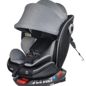 Premium Kidilo Car Seat Isofix Baby Car Seat with 360 degree rotation, sun shade and top teether (0-12 Years)