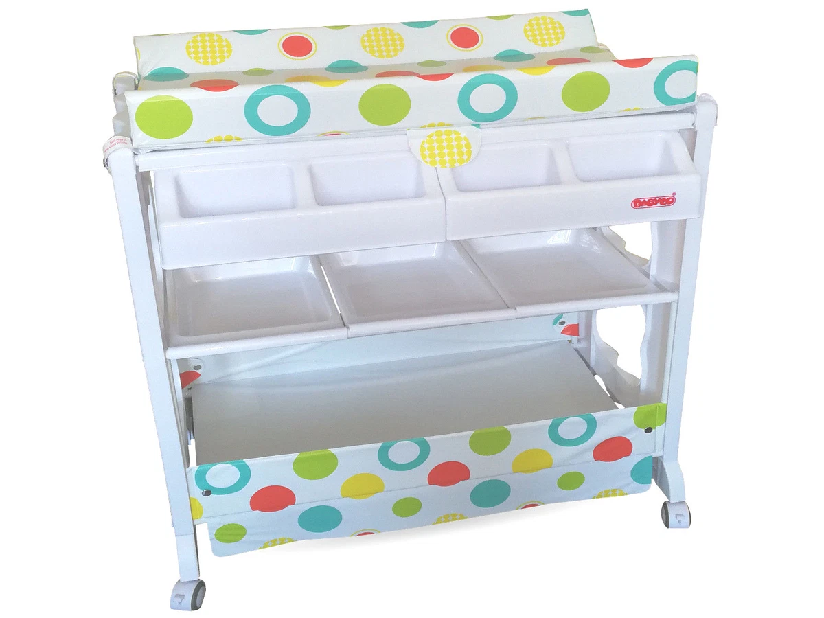 Baby Bath tub station with changing table and movable with lockable wheels Baby Bath tub station with changing table and movable with lockable wheels