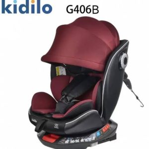 Premium Kidilo Car Seat Isofix Baby Car Seat with 360 degree rotation, sun shade and top teether (0-12 Years)