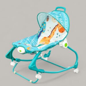 4 In 1 Multifunctional Baby Rocker With Dining Tray, Wheels & Music 0m+