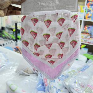 3-Pack Organic Cotton Muslin Baby Bibs – Soft Absorbent Drool & Feeding Bib Set