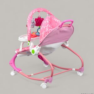 4 In 1 Multifunctional Baby Rocker With Dining Tray, Wheels & Music 0m+
