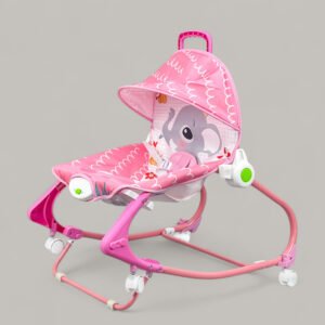 4 In 1 Multifunctional Baby Rocker With Dining Tray, Wheels & Music 0m+