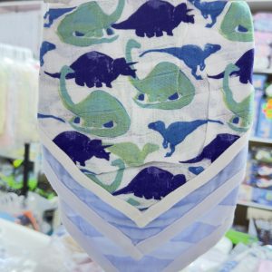 3-Pack Organic Cotton Muslin Baby Bibs – Soft Absorbent Drool & Feeding Bib Set