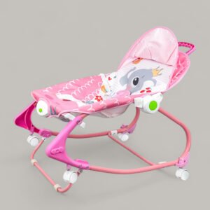 4 In 1 Multifunctional Baby Rocker With Dining Tray, Wheels & Music 0m+