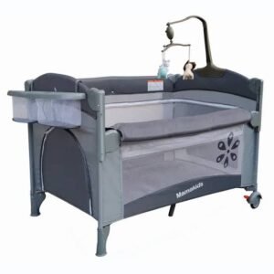 mama kids Baby Crib Travel Cot Cosleeper baby bed for Comfortable Travel, has stand mosquito net and musical toys