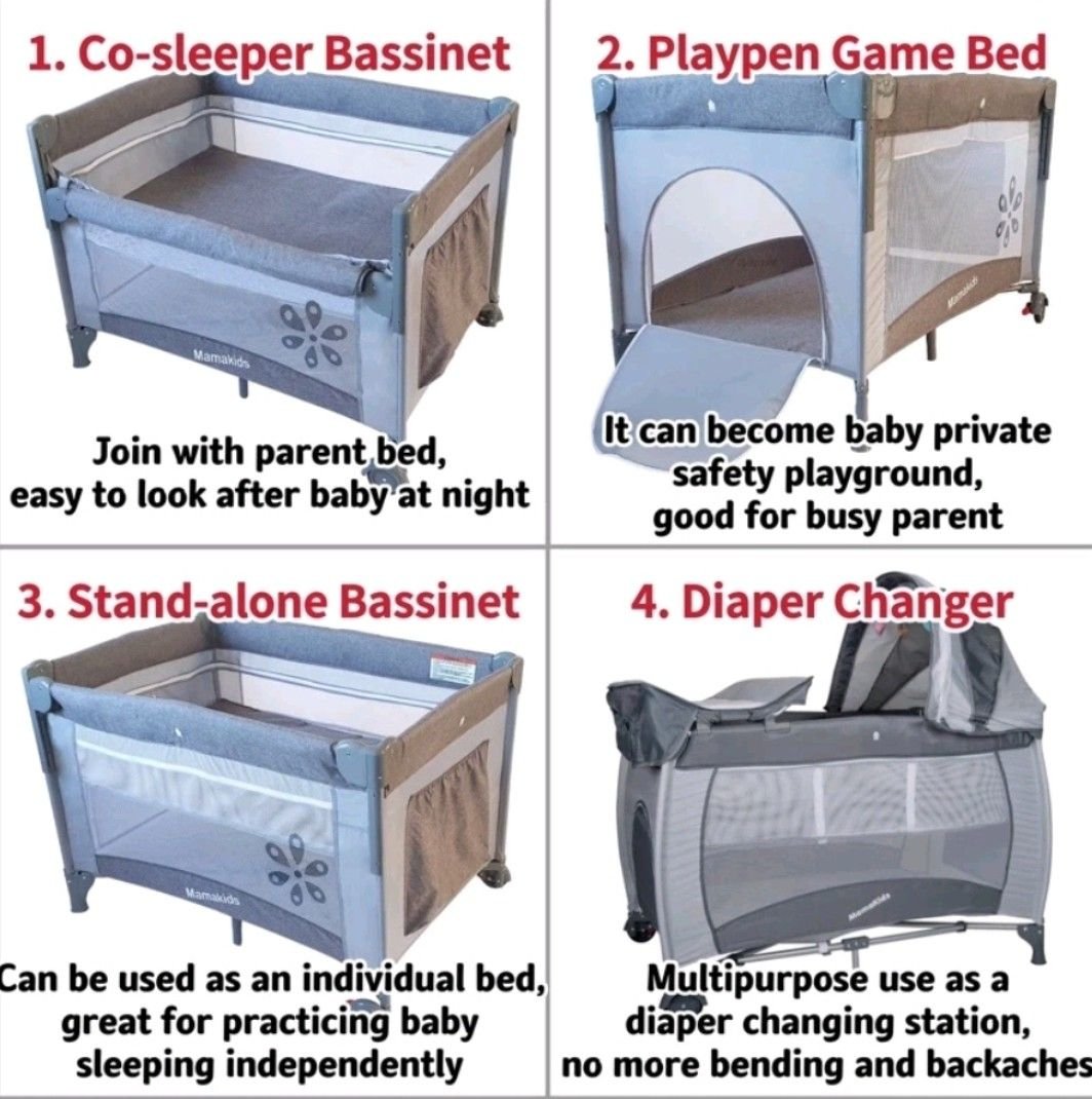 mama kids Baby Crib Travel Cot Cosleeper baby bed for Comfortable Travel, has stand mosquito net and musical toys mama kids Baby Crib Travel Cot Cosleeper baby bed for Comfortable Travel, has stand mosquito net and musical toys