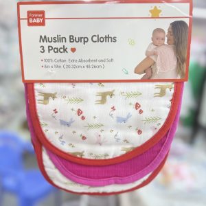 3pcs pack muslin Baby Burp Cloths ,Soft Absorbent