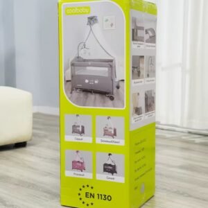 Foldable Baby Crib travel cot baby Cosleeper bed with rocking mode, mosquito net and musical toys