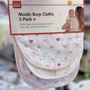 3pcs pack muslin Baby Burp Cloths ,Soft Absorbent