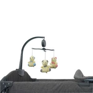 Foldable Baby Crib travel cot baby Cosleeper bed with rocking mode, mosquito net and musical toys