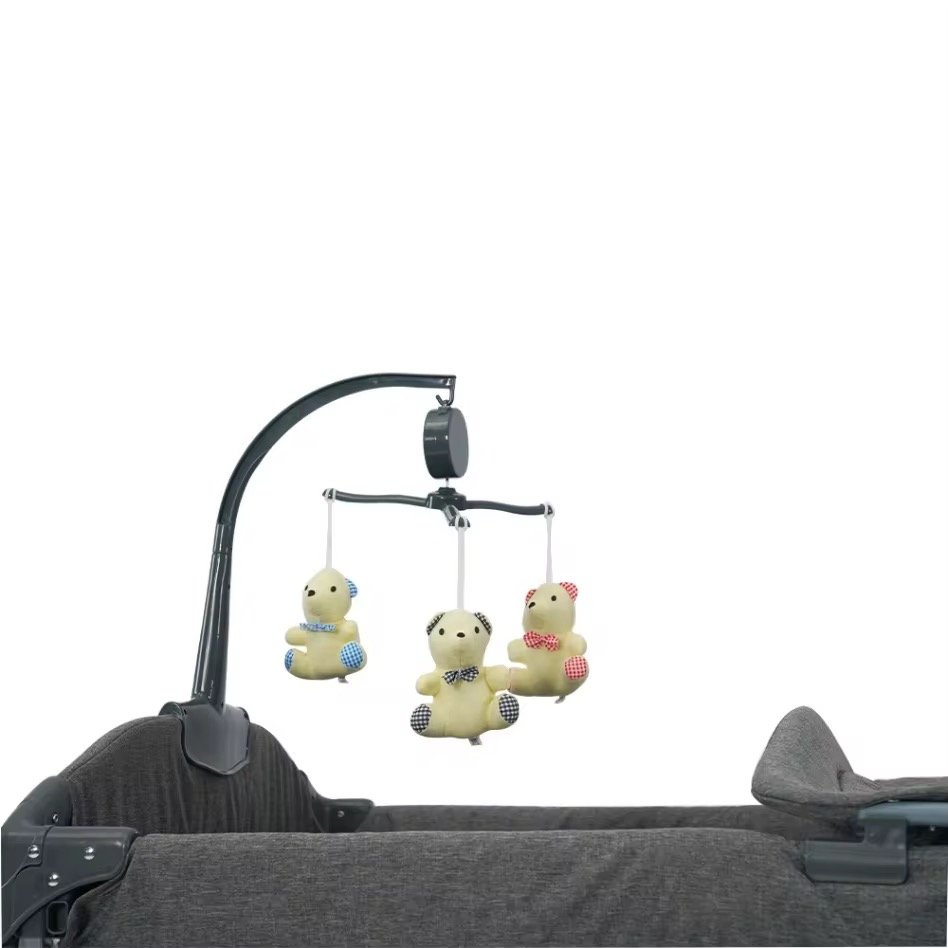 Foldable Baby Crib travel cot baby Cosleeper bed with rocking mode, mosquito net and musical toys Foldable Baby Crib travel cot baby Cosleeper bed with rocking mode, mosquito net and musical toys