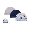 3 pcs cotton Baby Hat set , soft breathable cotton( 0-9 months)