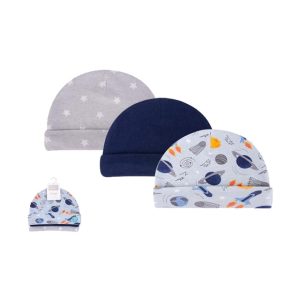 3 pcs cotton Baby Hat set , soft breathable cotton( 0-9 months)