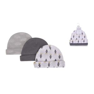 3 pcs cotton Baby Hat set , soft breathable cotton( 0-9 months)