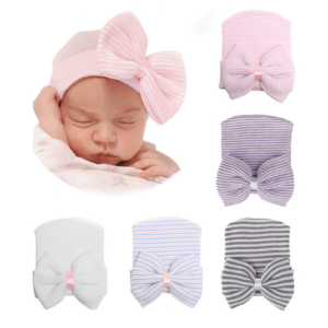 Baby Hat Cap With Big Bow Soft Cute Knot