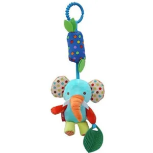 Soft Plush Baby Rattle Toy with Bells-Multi-colored