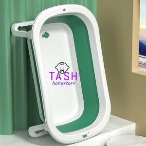Foldable Bathtub With Latest Temperature Sensor/Reader-Green
