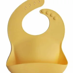 Food Grade Silicone Baby Bib-Mustard