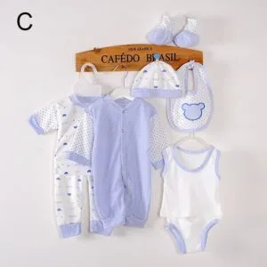 8 Piece Newborn Cloth set- Blue