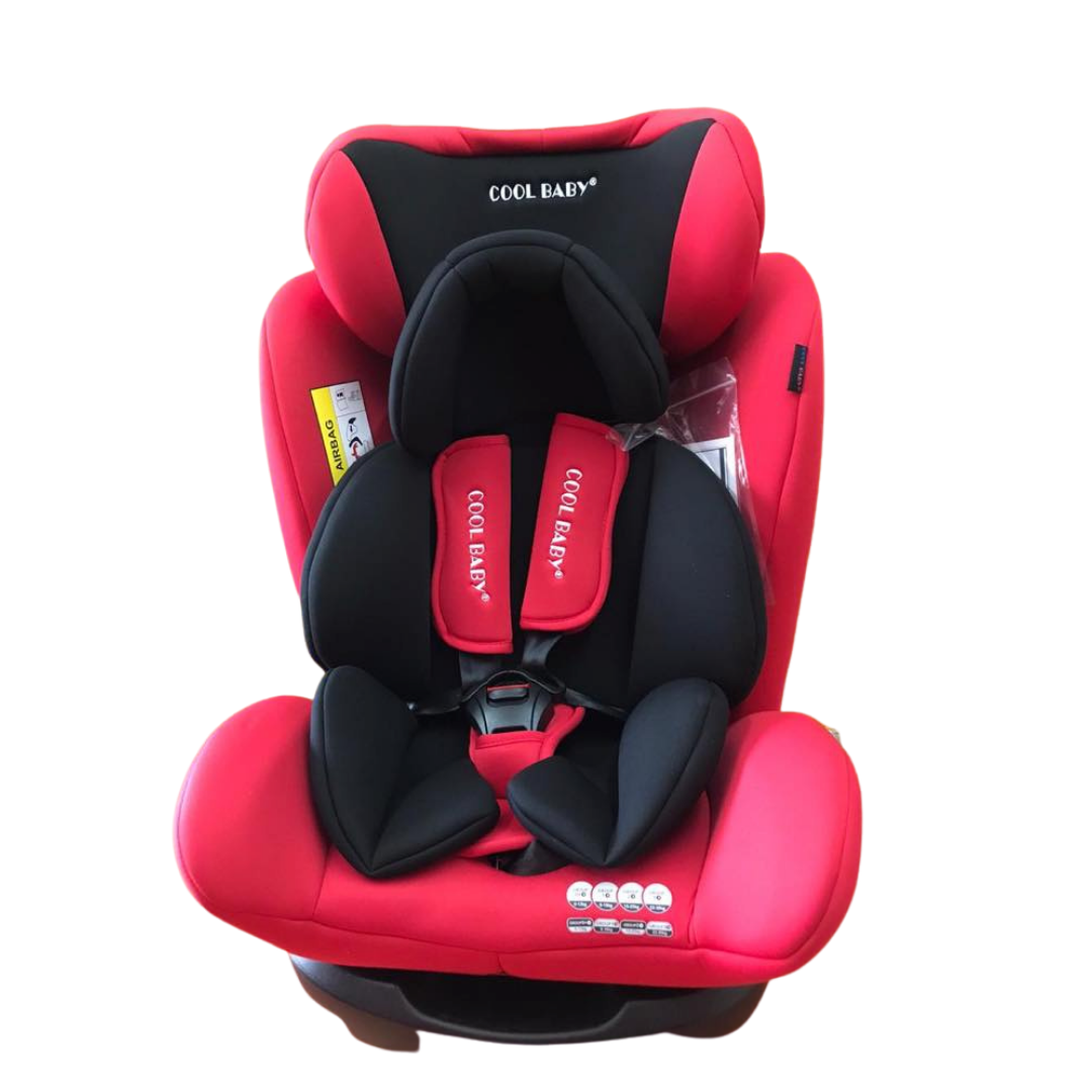 Red Cool Baby Car Seat with a Reclining Base | Tash Baby Store