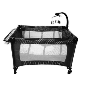 Travel Cot Black Baby Crib