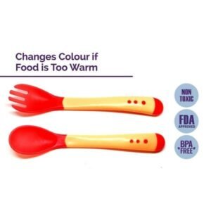 the little lookers silicone tip heat sensitive silicone spoons temperature sensing spoons spoon fork set red product images orvyna6xjep p590982697 0 202201041512 1