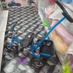 Kids' Tricycle with Parent Push Handle-Blue