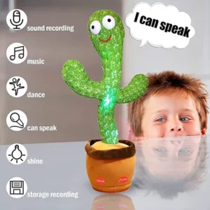 Dancing/Singing/Talking Cactus Toy with Light- Battery Operated
