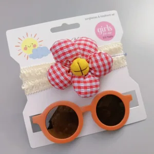 Unique Fashionable Baby Girl Sunglasses & Headband Set (0-3 Yrs)