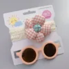 New Fashionable Baby Girl Sunglasses & Headband Set (0-3 Yrs)