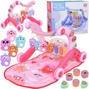 5 In 1 Baby Activity push Walker,Kick and Play Piano Gym play mat ( ideal from newborn to 18 months)