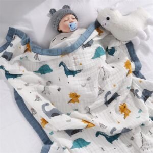 Premium Baby Bamboo Cotton Muslin Swaddle Blanket