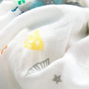 NEW Organic Bamboo Cotton Muslin Swaddle Receiving Blanket