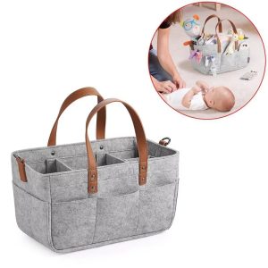 Luxury Baby Diaper Caddy Organizer-Nursery Storage Bin