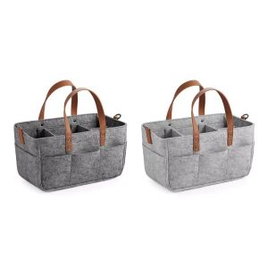 Luxury Baby Diaper Caddy Organizer-Nursery Storage Bin