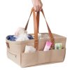 Luxury Baby Diaper Caddy Organizer-Nursery Storage Bin