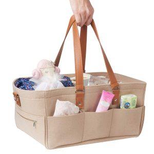 Luxury Baby Diaper Caddy Organizer-Nursery Storage Bin