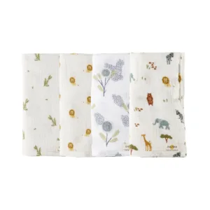 NEW Bamboo Cotton Muslin Swaddle Receiving Blanket- Large Size
