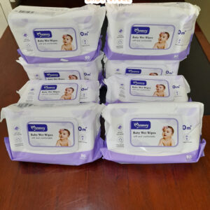 Momeasy Hypoallergenic Baby Wet Wipes. For 0M+ (80 sheets)